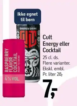 Føtex Cult Energy eller Cocktail tilbud