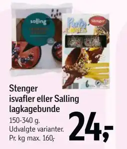 Føtex Stenger isvafler eller Salling lagkagebunde tilbud
