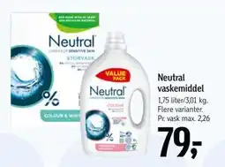 Føtex Neutral vaskemiddel tilbud