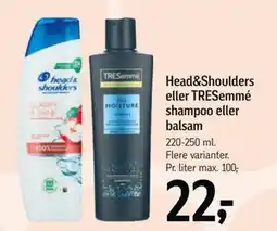 Føtex Head&Shoulders eller TRESemmé shampoo eller balsam tilbud