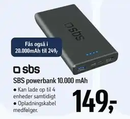 Føtex SBS powerbank 10.000 mAh tilbud