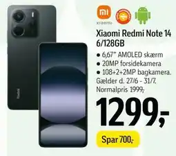 Føtex Xiaomi Redmi Note 14 6/128GB tilbud