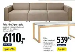Føtex Gro 3-pers sofa tilbud