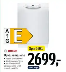 Føtex Opvaskemaskine tilbud