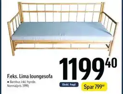 Føtex Lima loungesofa tilbud