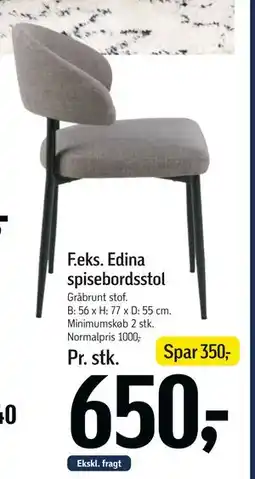 Føtex Edina spisebordsstol tilbud