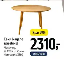 Føtex Nagano spisebord tilbud