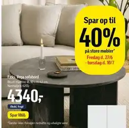 Føtex Vega sofabord tilbud