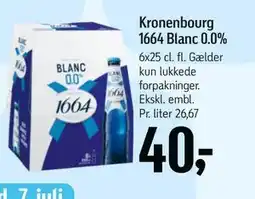 Føtex Kronenbourg 1664 Blanc 0.0% tilbud
