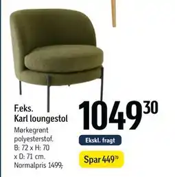 Føtex Karl loungestol tilbud