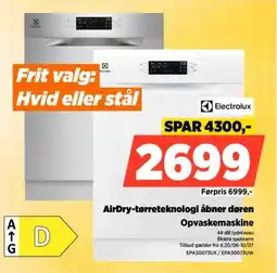 Power Electrolux AirDry-tørreteknologi åbner døren Opvaskemaskine tilbud