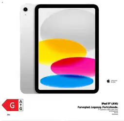Power iPad 11" (A16) 11" Liquid Retina -skærm (2360 x 1640) 128 GB lagerplads tilbud