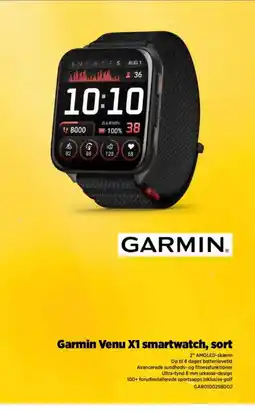 Power Garmin Venu X1 smartwatch, sort tilbud