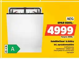 Power AEG SatelliteClean & AirDry Int. opvaskemaskine tilbud