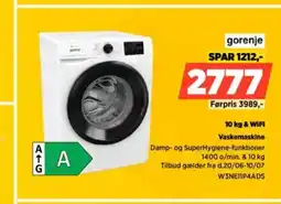 Power Gorenje 10 kg & wifi vaskemaskine tilbud