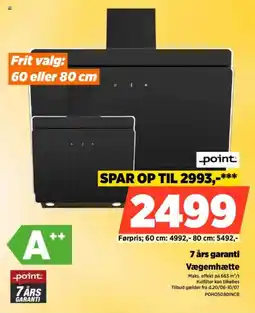 Power 7 års garanti Vægemhætte tilbud
