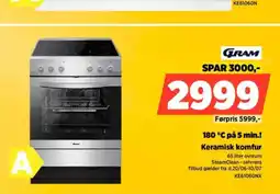 Power GRAM 180 °C på 5 min.! Keramisk komfur tilbud
