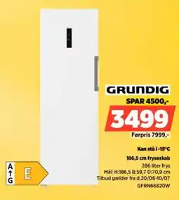 Power GRUNDIG Kan stå i -15°C fryseskab tilbud