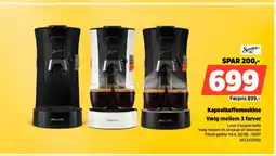 Power Kapselkaffemaskine Vælg mellem 3 farver tilbud