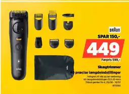 Power BRAUN Skægtrimmer 40 præcise længdeindstillinger tilbud