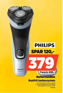 Power PHILIPS Barbermaskine Rustfrit barbersystem tilbud