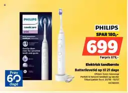 Power PHILIPS Elektrisk tandbørste Batterilevetid op til 21 dage tilbud