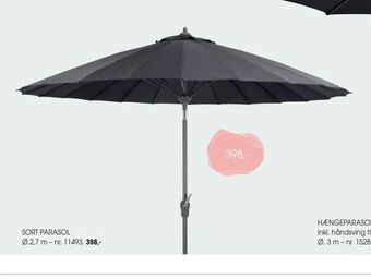 Daells Bolighus Sort parasol tilbud