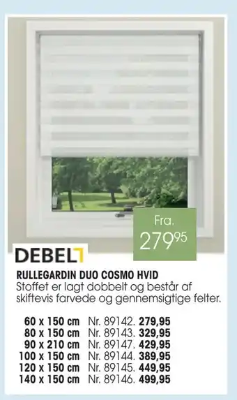Rullegardin duo cosmo hvid