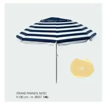 Daells Bolighus Strand parasol m/tilt tilbud