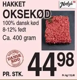 ABC Lavpris HAKKET OKSEKØD tilbud