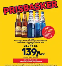 BorderShop Grimbergen eller Kronenbourg 1664 tilbud