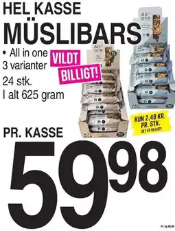 ABC Lavpris HEL KASSE MÜSLIBARS tilbud