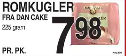 ABC Lavpris ROMKUGLER FRA DAN CAKE tilbud