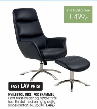 Daells Bolighus Hvilestol inkl. fodskammel tilbud