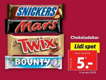 Let-Køb Chokoladebar tilbud