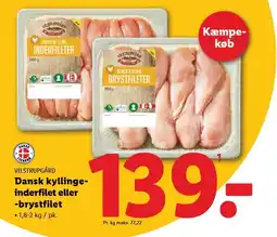 Lidl VILSTRUPGÅRD Dansk kyllinge- inderfilet eller -brystfilet tilbud