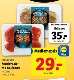 Lidl GRILLMESTER Mørbrads- medaljoner tilbud