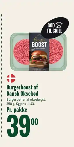 Min Købmand Burgerboost af Dansk Oksekød tilbud