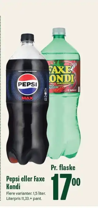 Min Købmand PEPSI eller FAXE KONDI tilbud