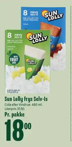 Min Købmand Sun Lolly Frys Selv-ls tilbud