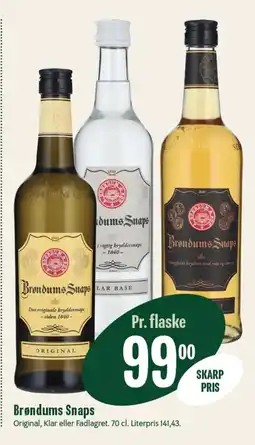 Min Købmand Brøndums Snaps tilbud