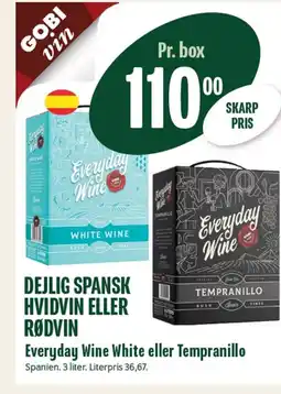 Min Købmand Everyday Wine White eller Tempranillo tilbud