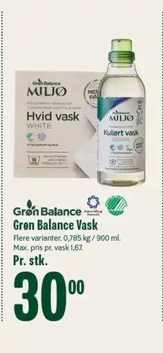Min Købmand Grøn Balance Vask tilbud