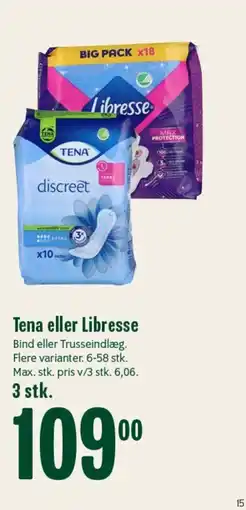 Min Købmand Tena eller Libresse tilbud