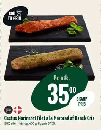 Min Købmand Gestus Marineret Filet a la Mørbrad af Dansk Gris tilbud