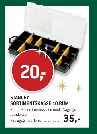 XL-BYG Stanley sortimentskasse 10 rum tilbud