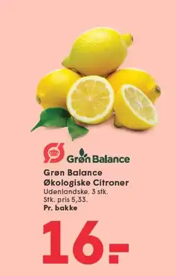 SPAR Grøn Balance Økologiske Citroner tilbud