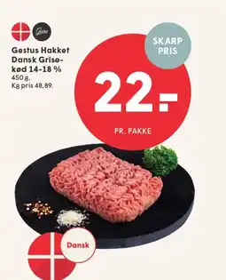 SPAR Gestus Hakket Dansk Grise- kød 14-18 % tilbud