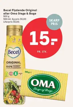 SPAR Becel Flydende Original eller Oma Stege & Bage tilbud