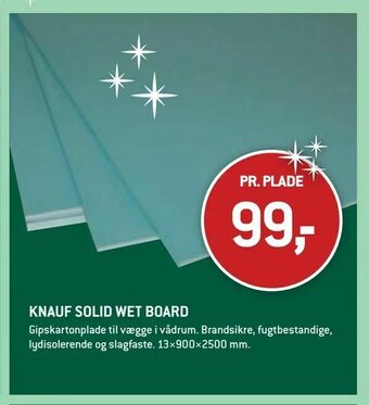 Knauf solid wet board